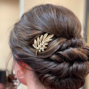 NEW Vintage Pearl/Gold Bridal Hair Comb